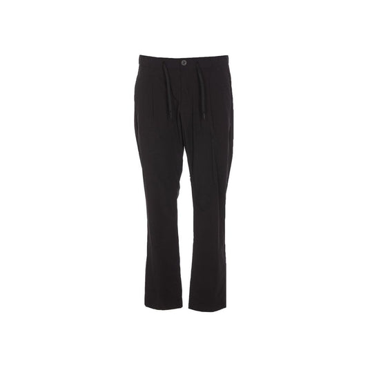 Black Elastane Athletic Pants