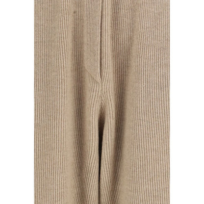 Beige Cashmere Casual Pants