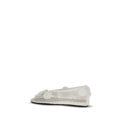 White Polyethylene Ballet Flats