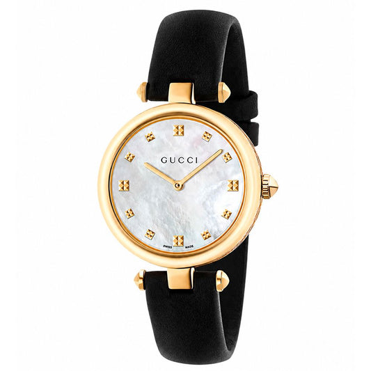Black Leather Dress Watch
