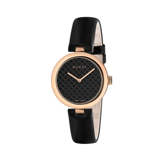 Black Leather Dress Watch