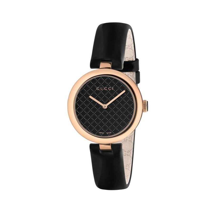Black Leather Dress Watch