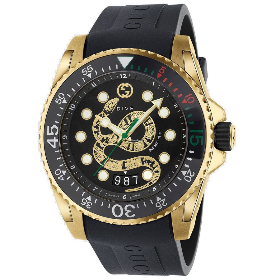Black Rubber Sport Watch