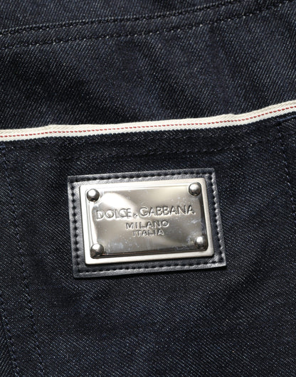Black Cotton Mid Waist Classic Men Denim Jeans