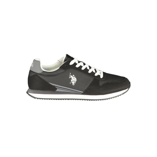 Black Polyurethane Men's Sneaker