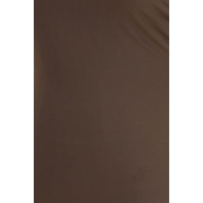Brown Polyamide One-Piece Swimsuit