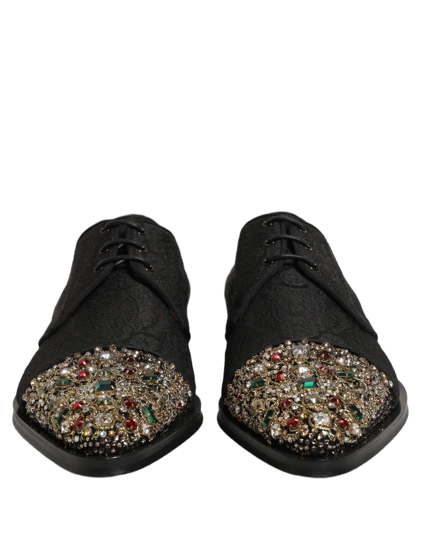 Black Embellished Men Derby Dress Formal Shoes