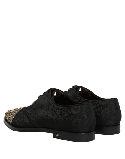 Black Embellished Men Derby Dress Formal Shoes
