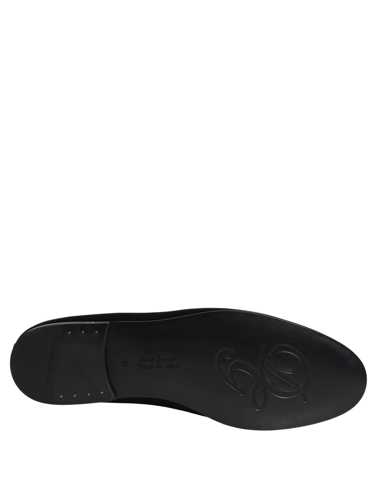 Black Satin Logo Slip On Flats Loafers Shoes