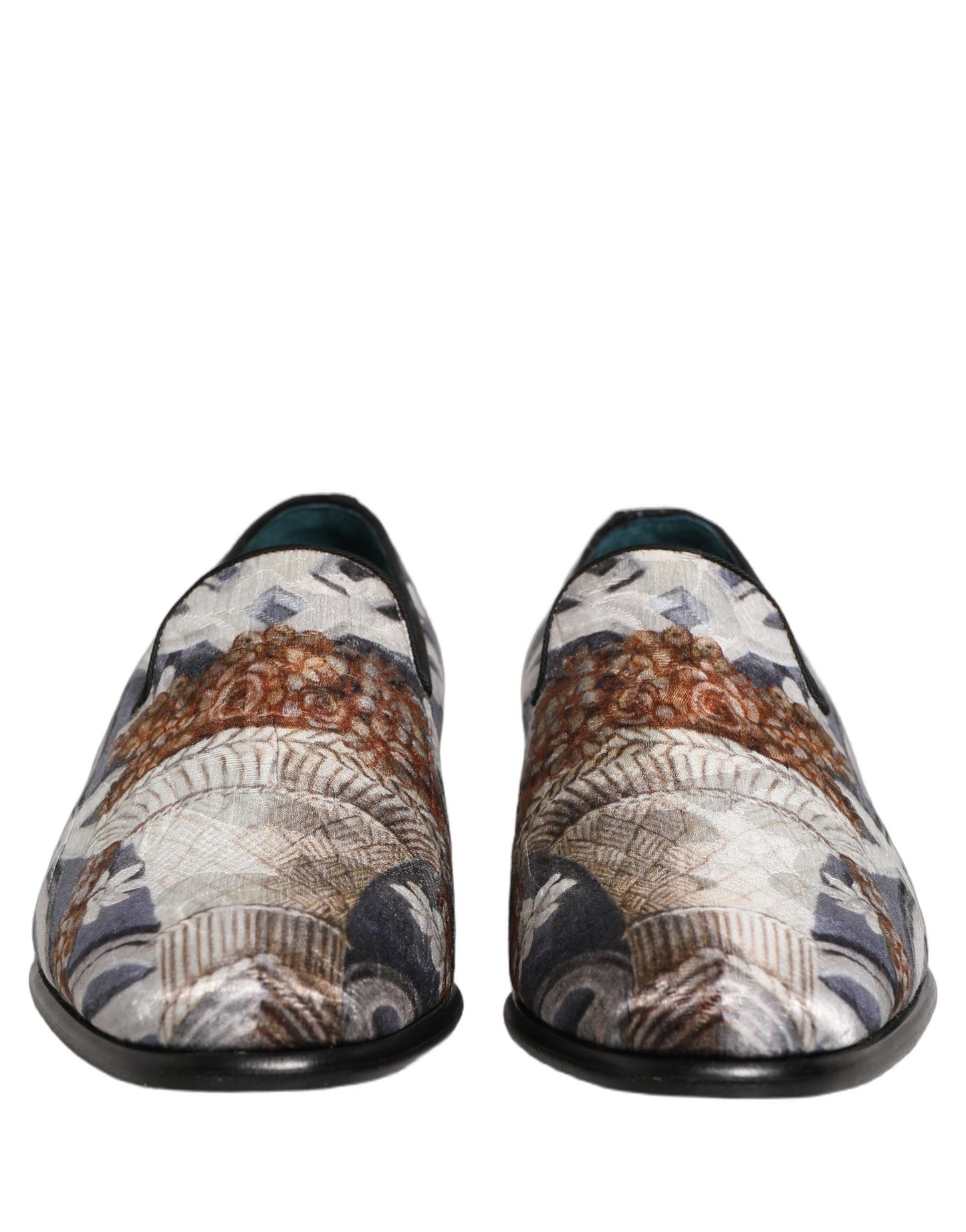 Multicolor Floral Tapestry Embroidery Loafer Shoes