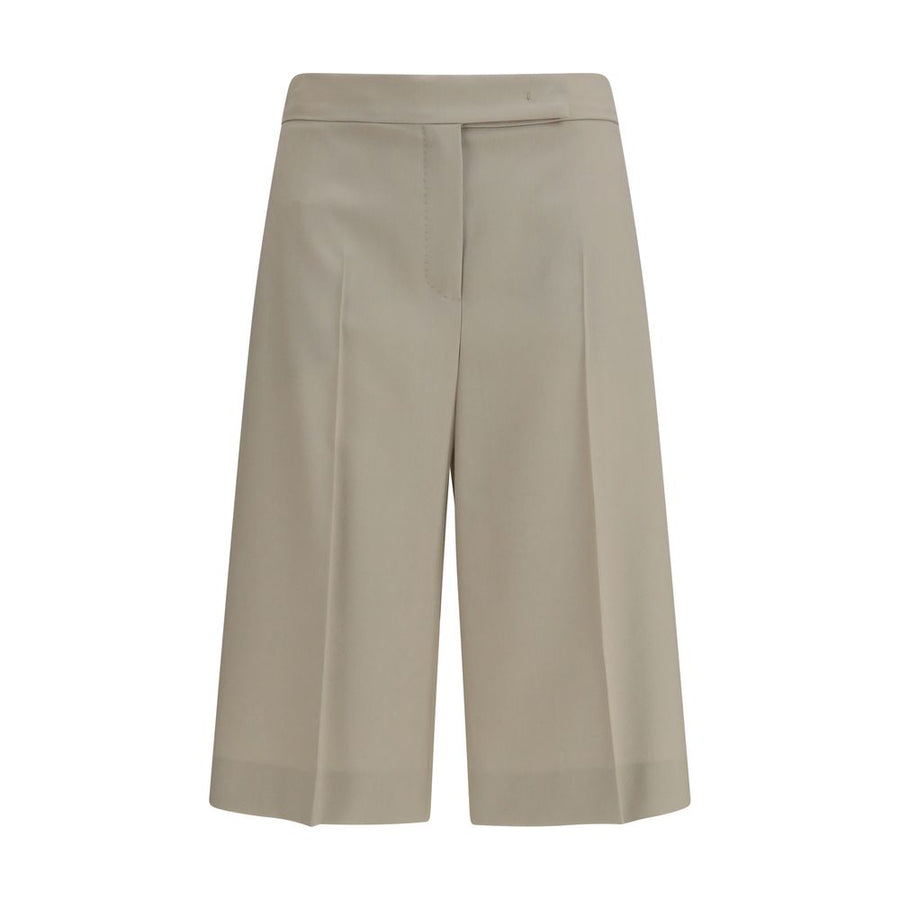 Beige Wool Oves Aries Bermuda Shorts