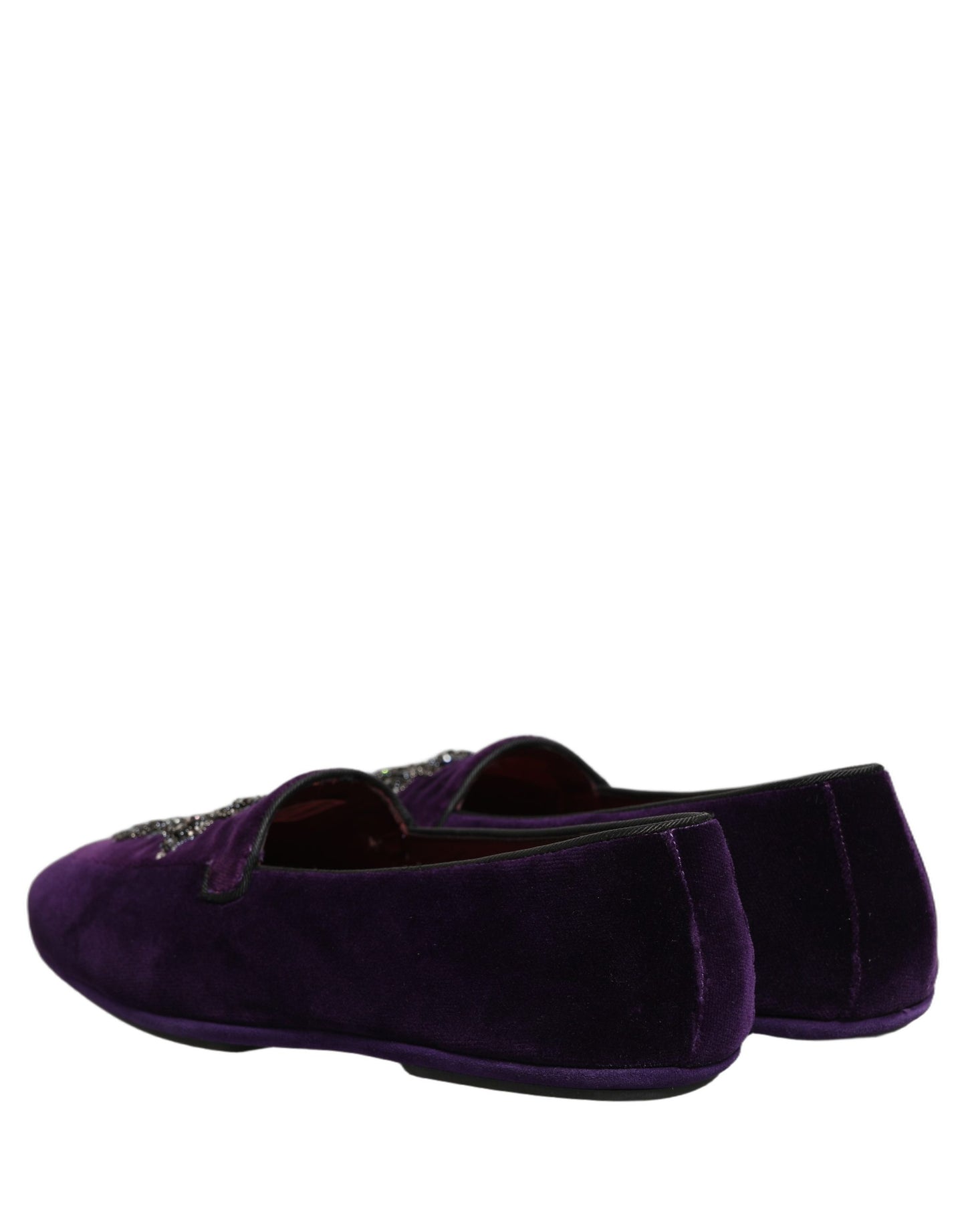 Violet Suede Embellished Dress Loafers Shoes