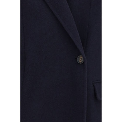 Blue Wool Oves Aries Full-Length Jacket