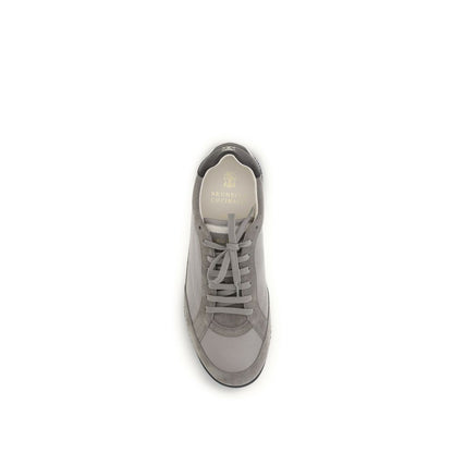Gray Calf Leather Bos Taurus Sneakers