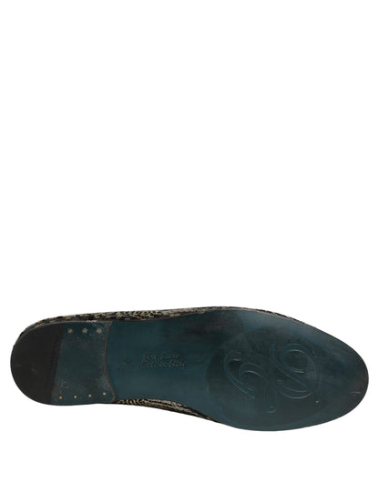 Black Silver Embellished Dress Loafers Shoes