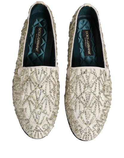 White Velvet Embroidered Dress Loafers Shoes