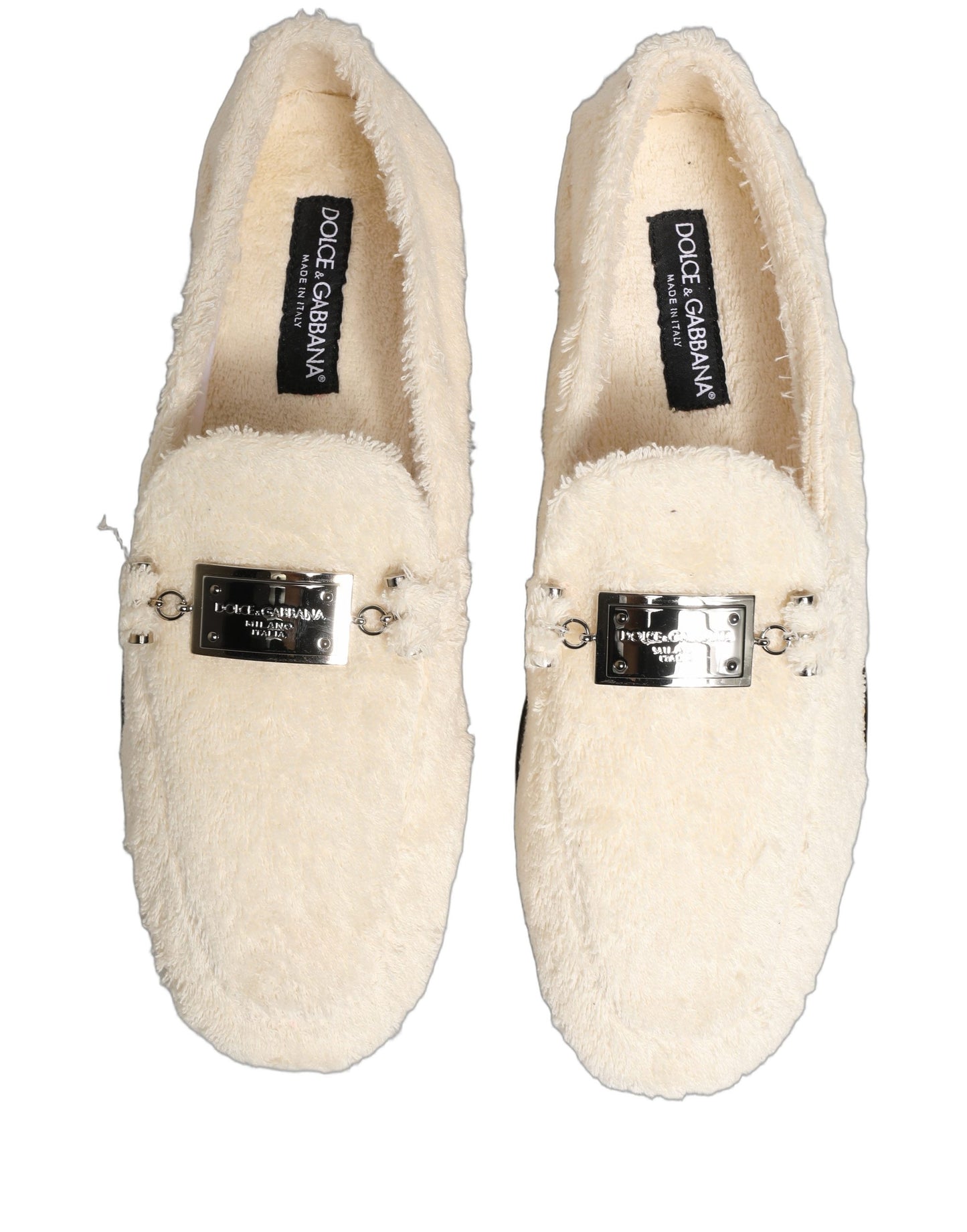 White Fur Shearling Men Dress Loafers Shoes