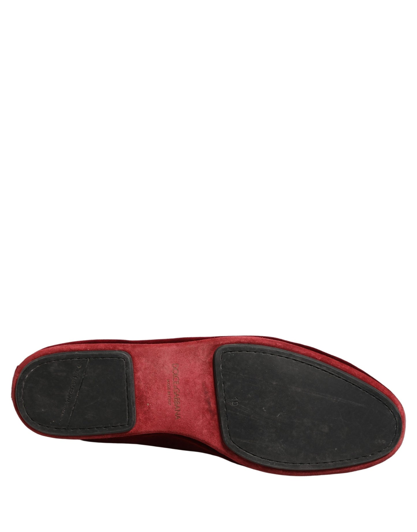 Maroon Velvet Slip On Men Flats Loafers Shoes