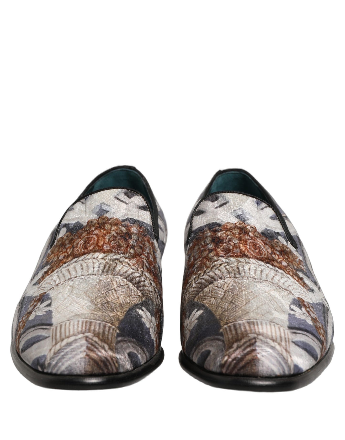 Multicolor Floral Tapestry Embroidery Loafer Shoes