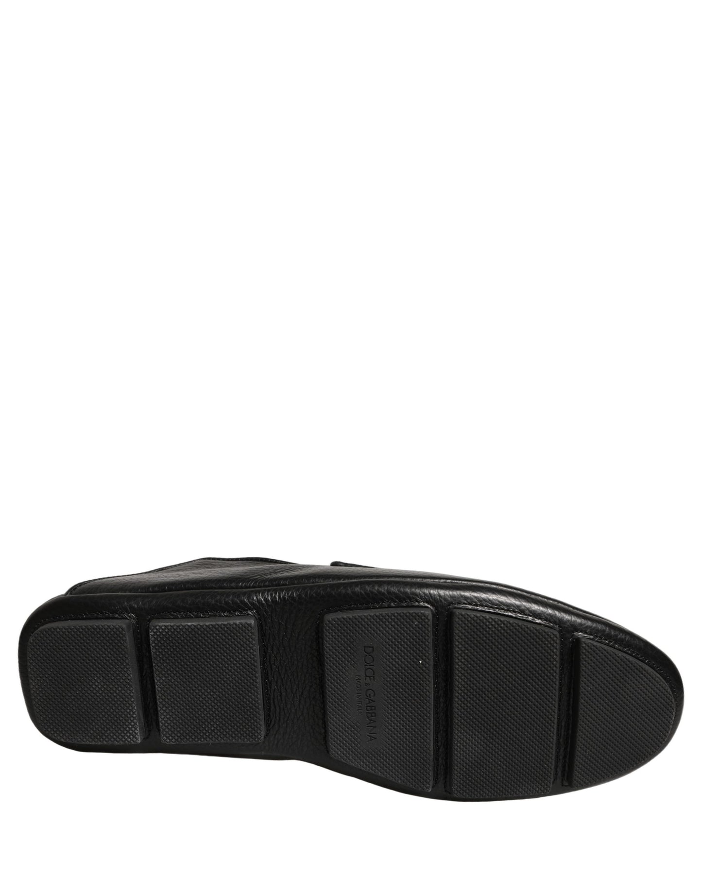 Black Deerskin Leather Driver Loafers Shoes