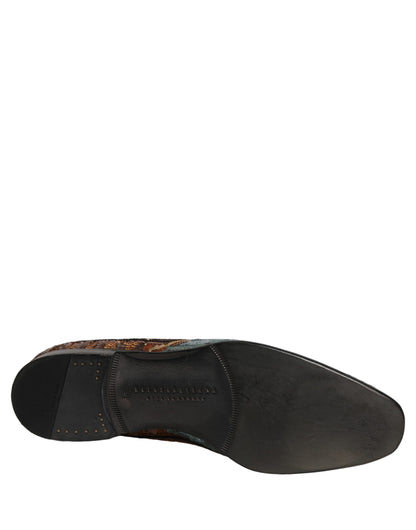 Multicolor Embroidered Sequin Loafers Shoes