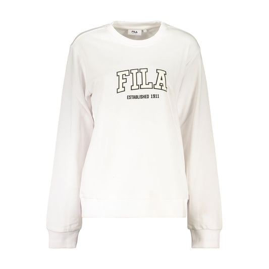 White Cotton Women's Sweatshirt