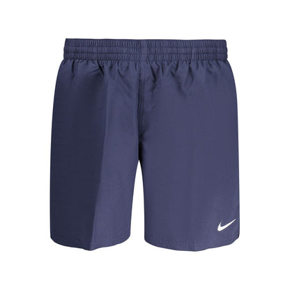 Blue Polyester Men's Swimwear