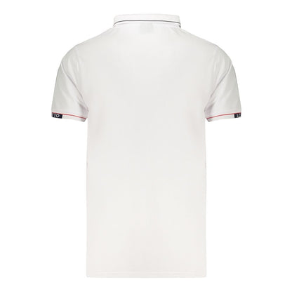 White Polyester Men's Polo Shirt