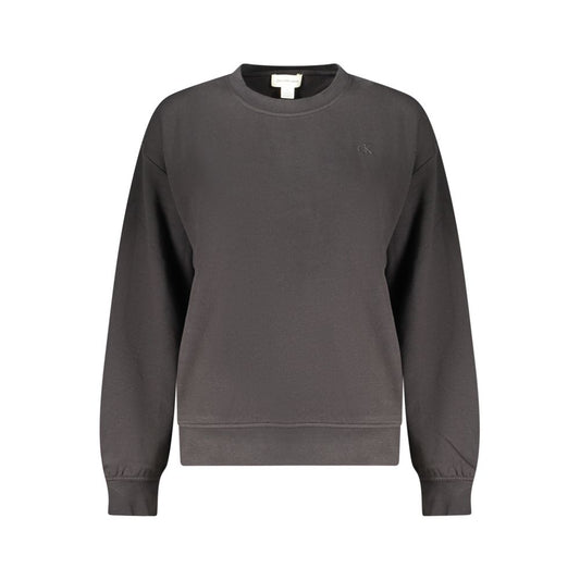 Black Cotton Womens Sweatshirt