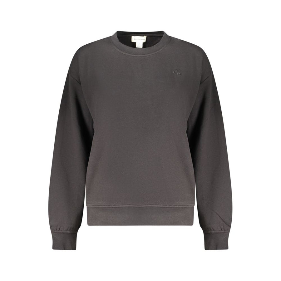 Black Cotton Womens Sweatshirt