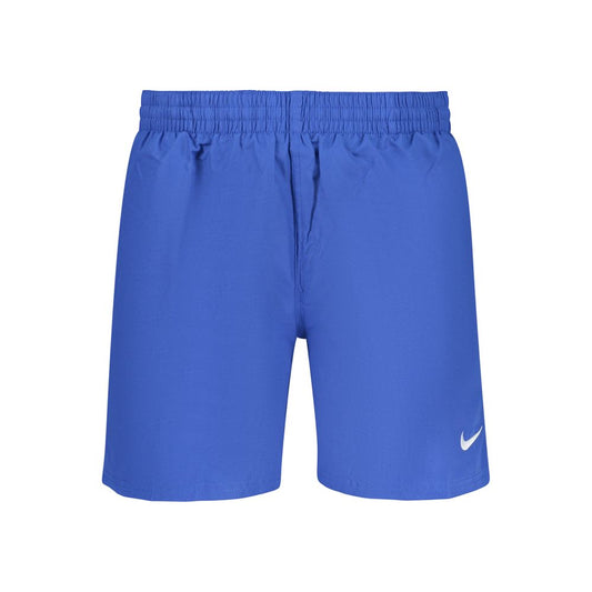 Blue Polyester Men's Swimwear
