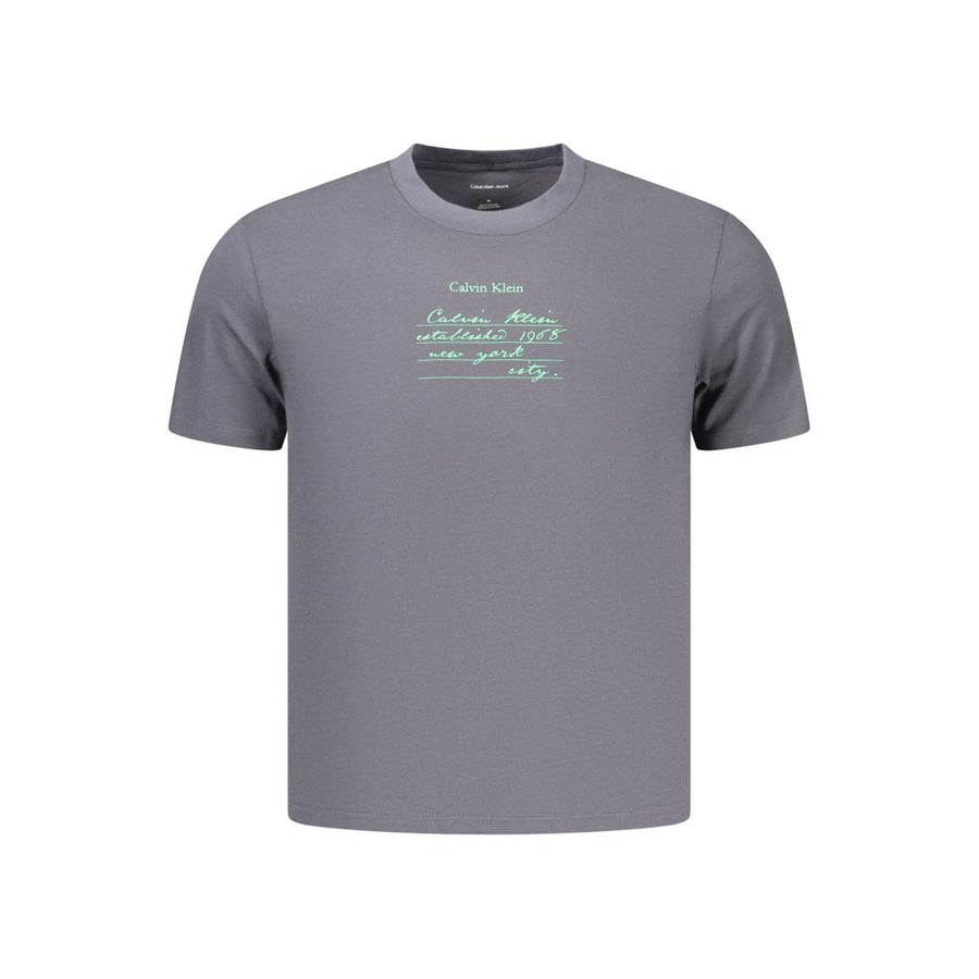 Gray Cotton Men's T-Shirt