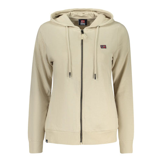 Beige Cotton Women's Sweatshirt
