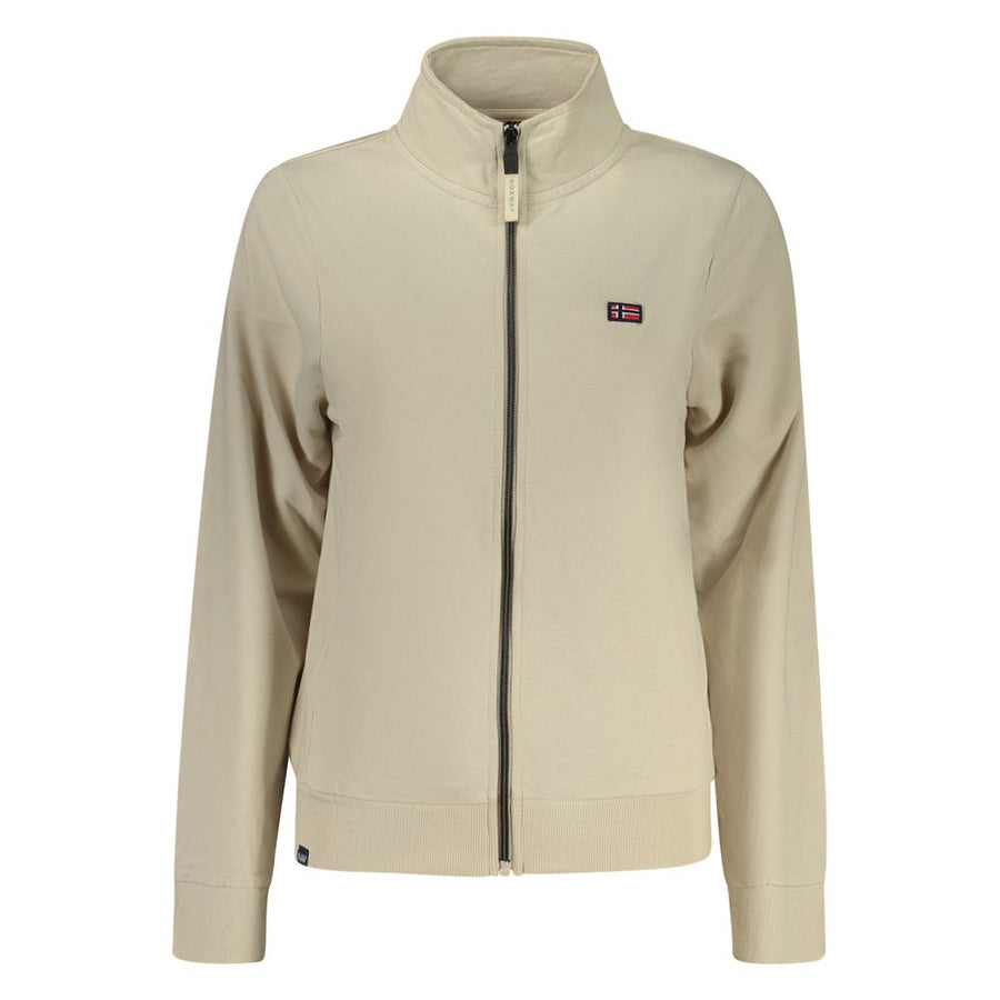 Beige Cotton Womens Sweatshirt
