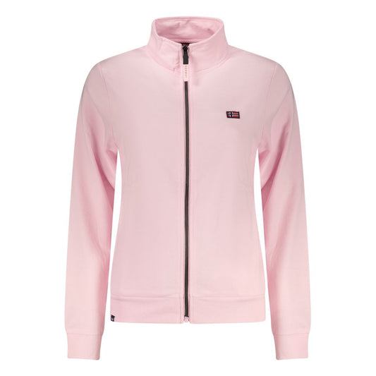Pink Cotton Women Sweatshirt