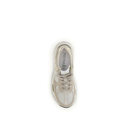 Beige Polyamide Athletic Sneakers