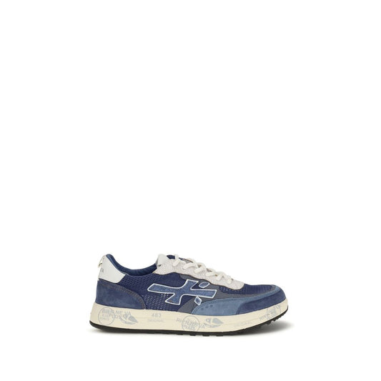 Blue Calf Leather Bos Taurus Athletic Sneakers