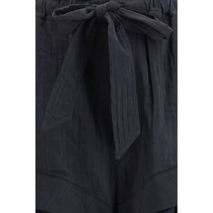Black Viscose Bermuda Shorts