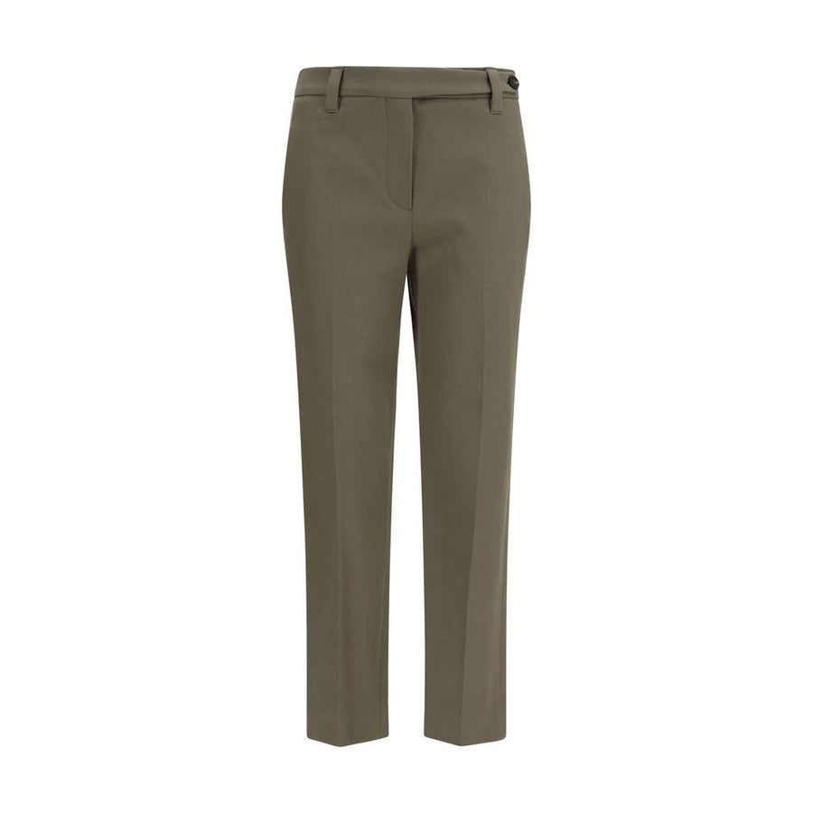 Bicolor Cotton Dress Pants