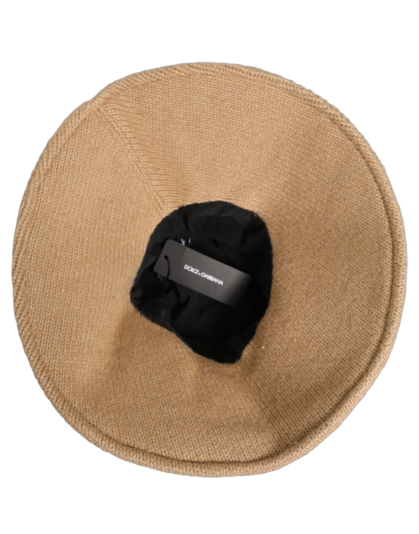 Women Brown Cotton Knit WideBrim Bucket Capello Hat