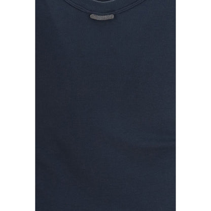 Blue Cotton Tank Tops