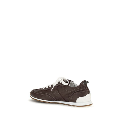 Brown Calf Leather Bos Taurus Athletic Sneakers
