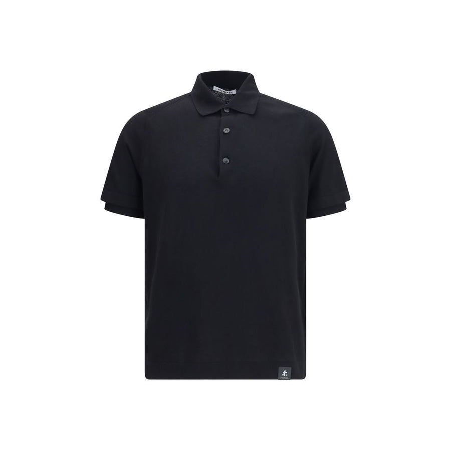 Black Cotton Polo Shirt