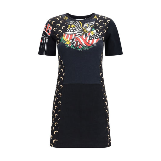 Black Cotton Casual Dress
