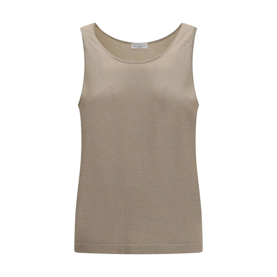 Beige Cashmere Tank Tops