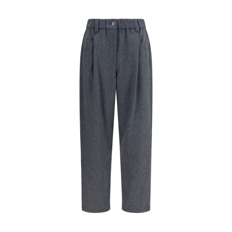 Gray Wool Oves Aries Casual Pants