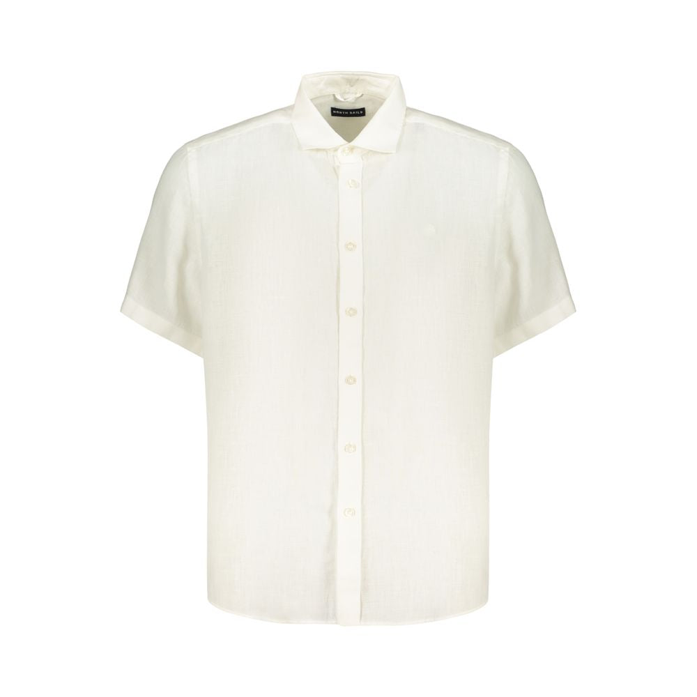 White Linen Men's Shirt