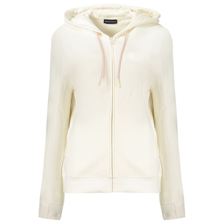 White Cotton Womens Sweatshirt