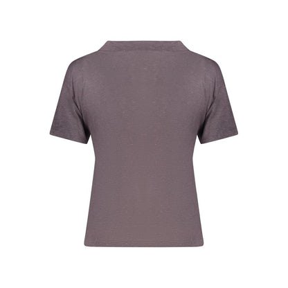 Gray Viscose Women T-Shirt