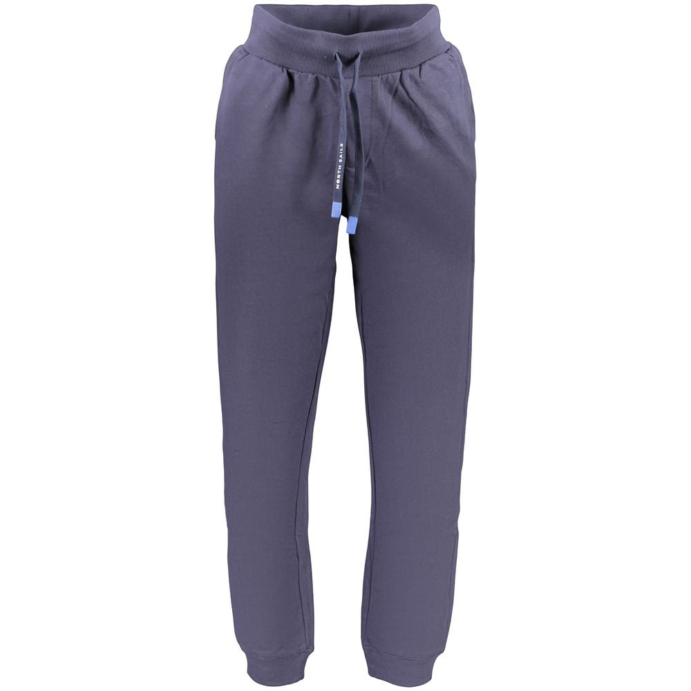 Blue Cotton Men Trouser